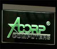 Computer Shop edge-lit sign